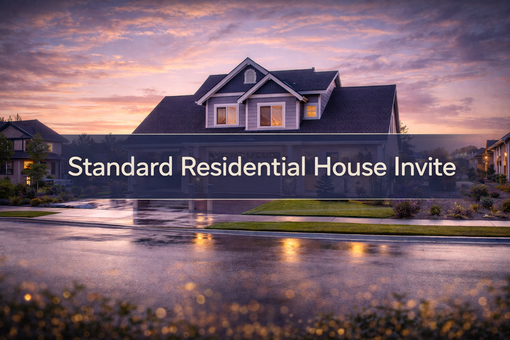 Standard Residential House Invites
