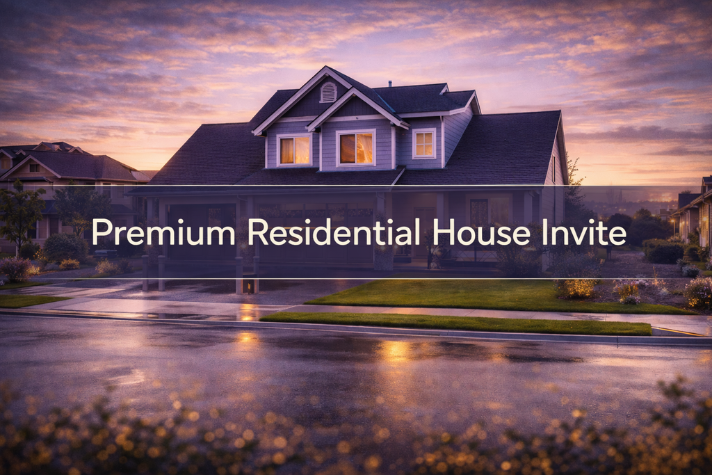 Premium Residential House Invites