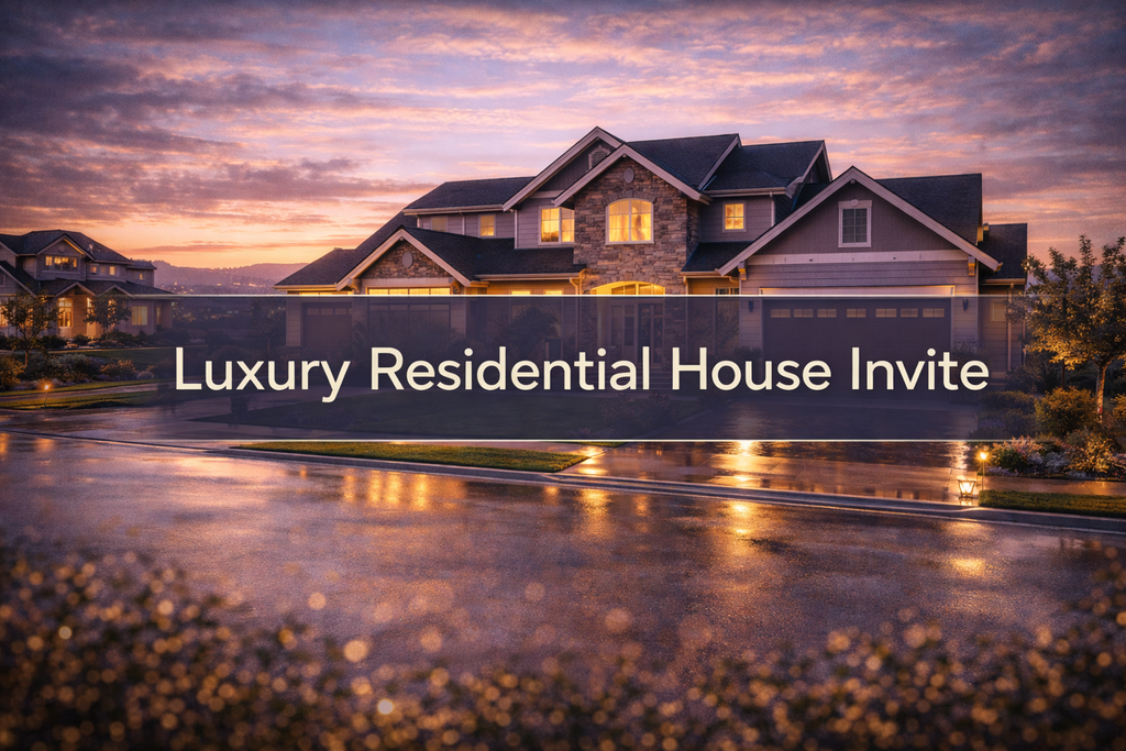Luxury Residential House Invites